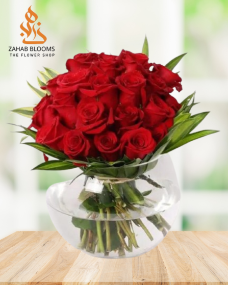 15 Red Rose Vase